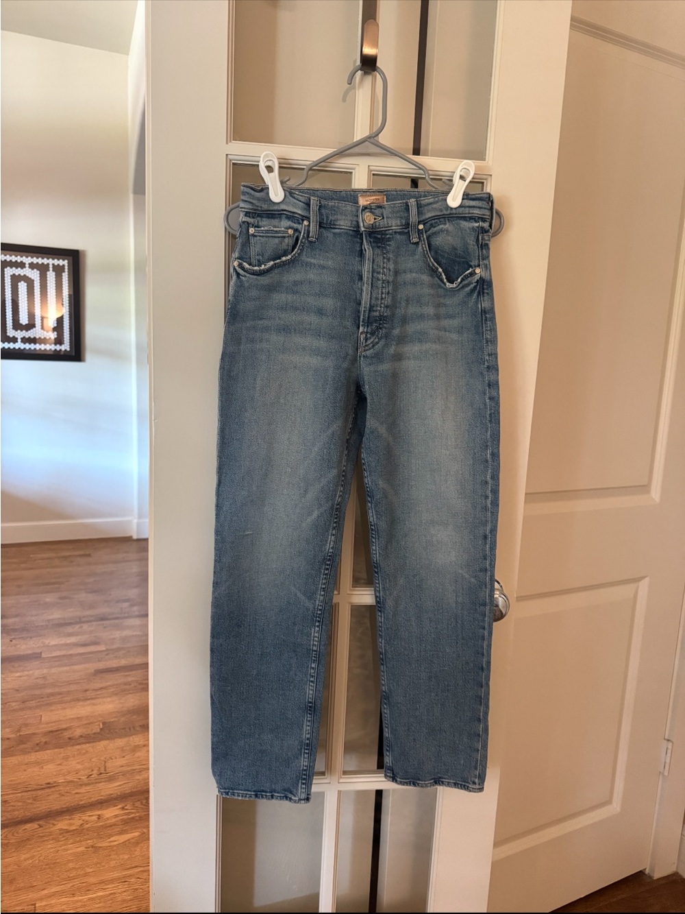 MOTHER The Tomcat Ankle size 28 Secret Sister straight leg high waist button fly